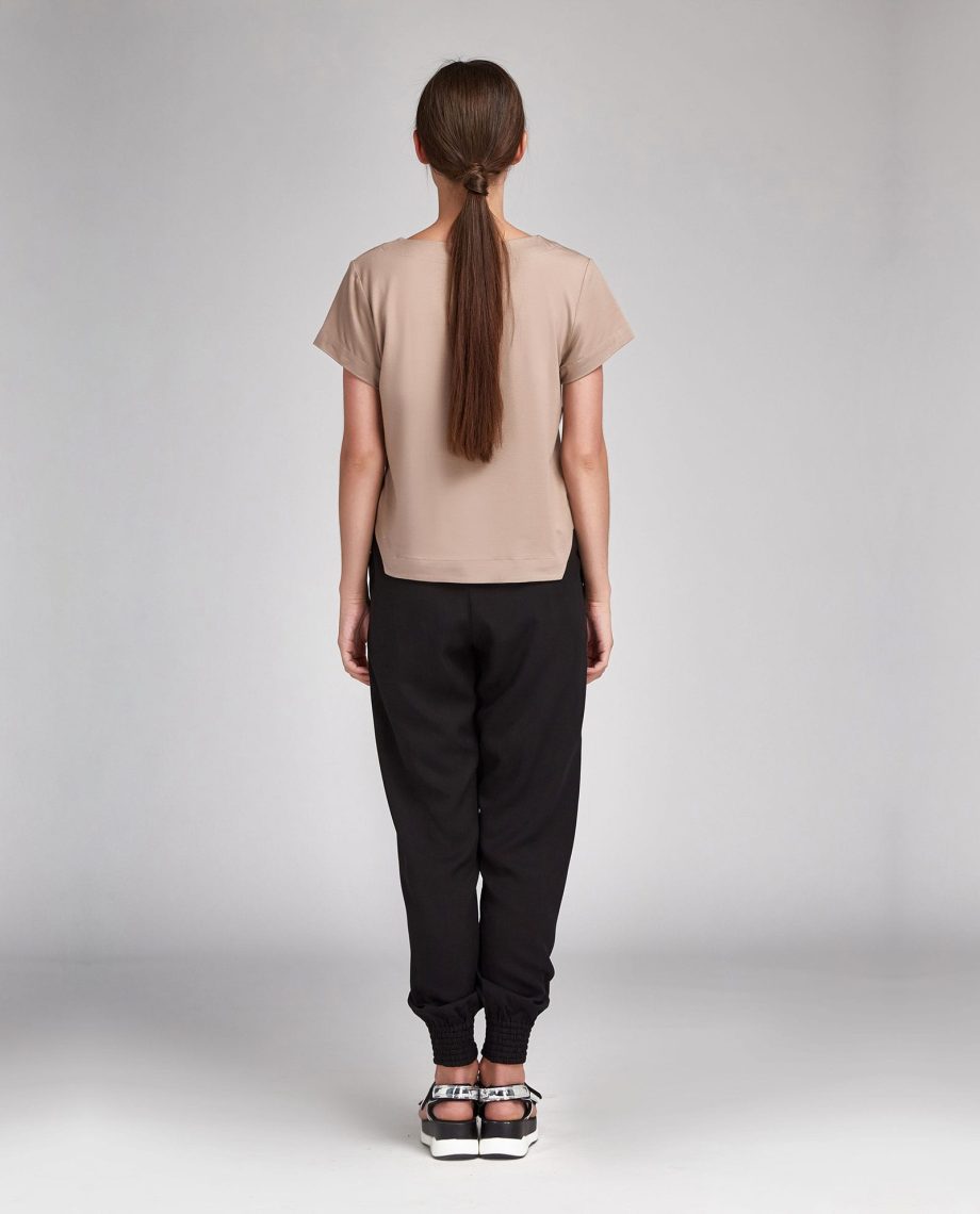 Neutral Washed Silk Blouse